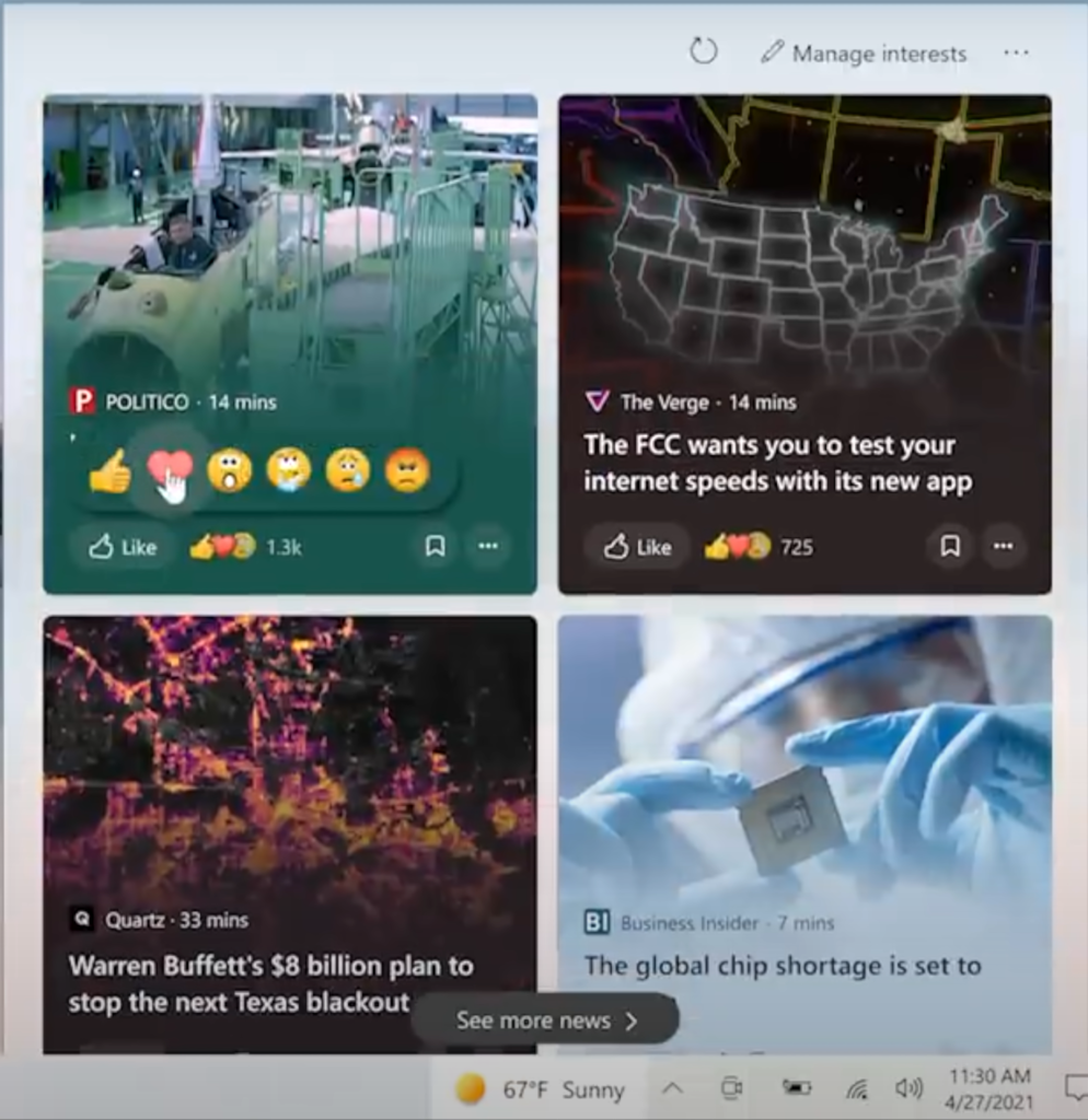Windows News Feed